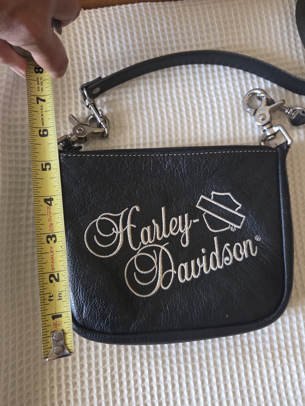 Harley-Davidson Black Leather Fringe Crossbody Bag - Picture 3 of 13